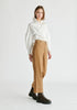 Chino Trousers with Contrast Stitching in Khaki
